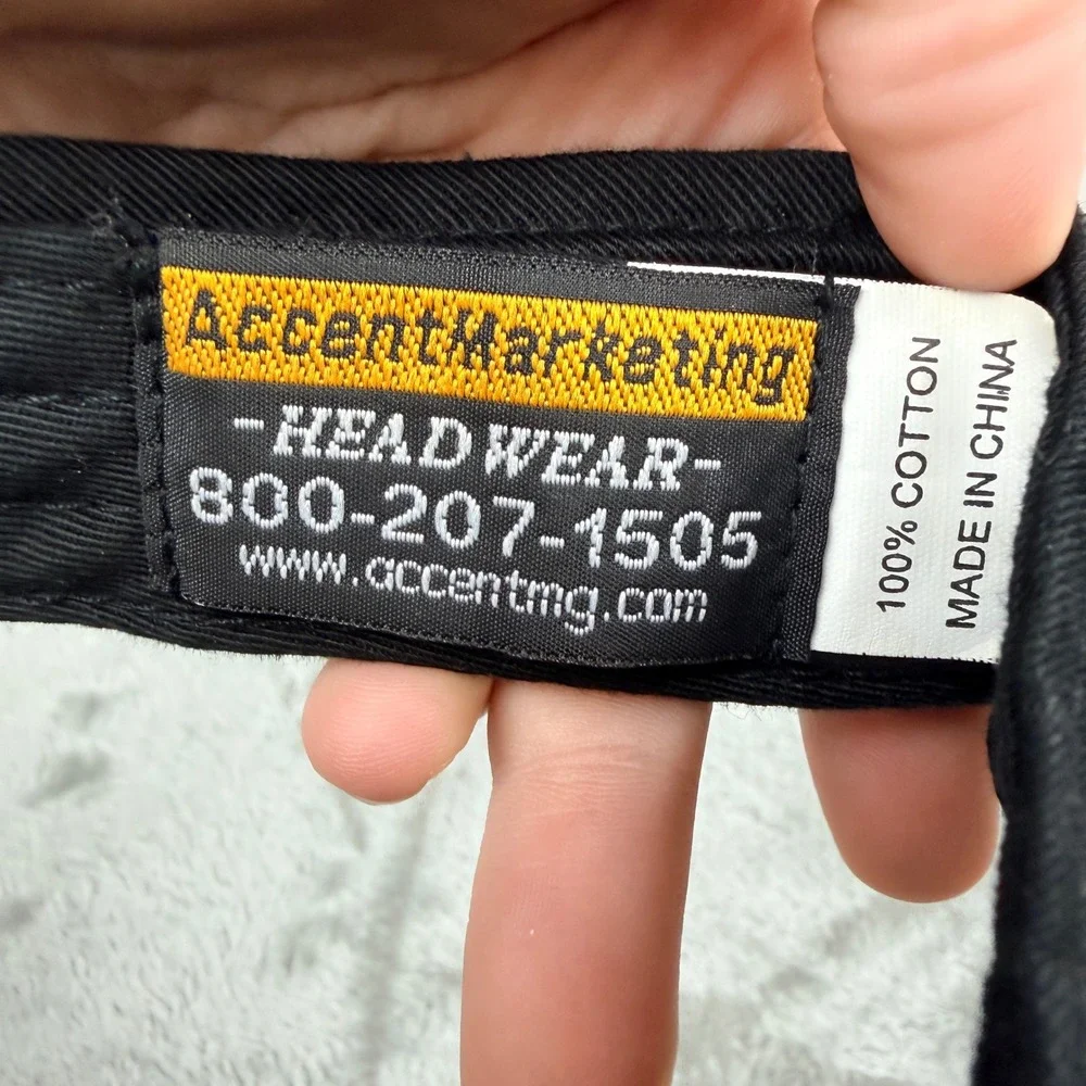 Accent‎ Marketing Black Sun Visor with Red Trim and Embroidered Logo